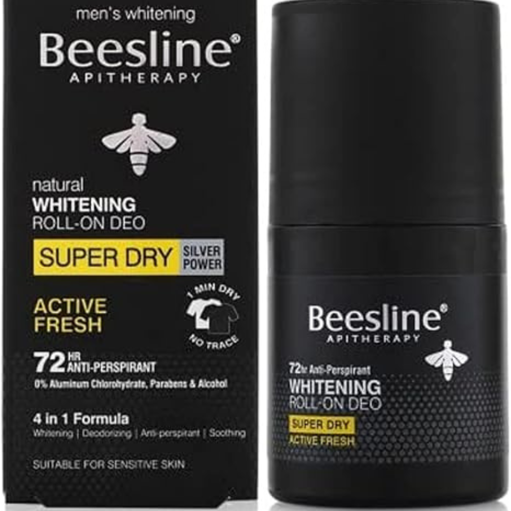 Beesline Whitening Roll-On Deo Super Dry Active Fresh (72 Hr Protection)