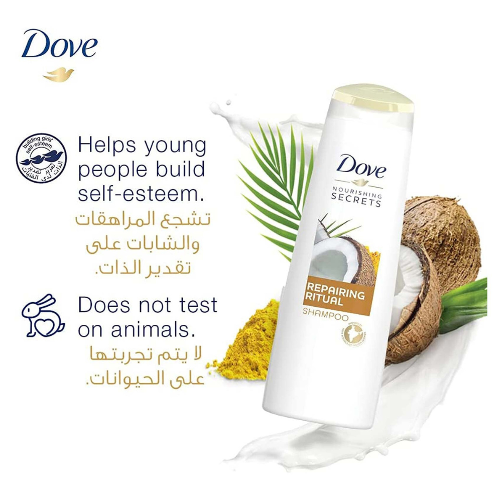 Dove Natural Shampoo Restoring Ritual Coconut Oil and Turmeric 600ML